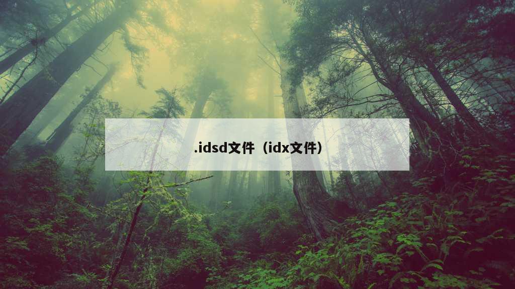 .idsd文件（idx文件）