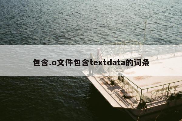 包含.o文件包含textdata的词条