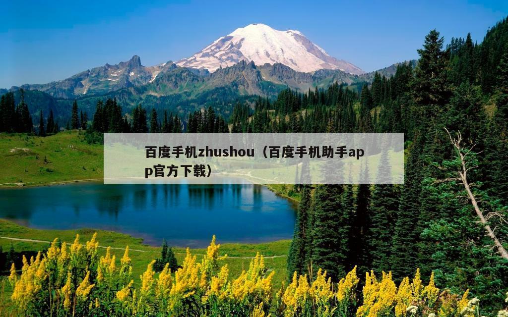 百度手机zhushou（百度手机助手app官方下载）