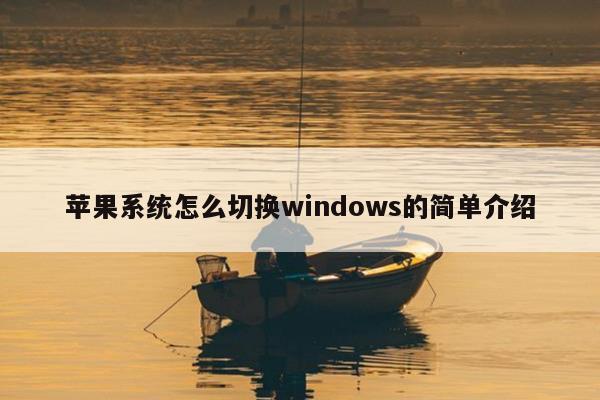 苹果系统怎么切换windows的简单介绍