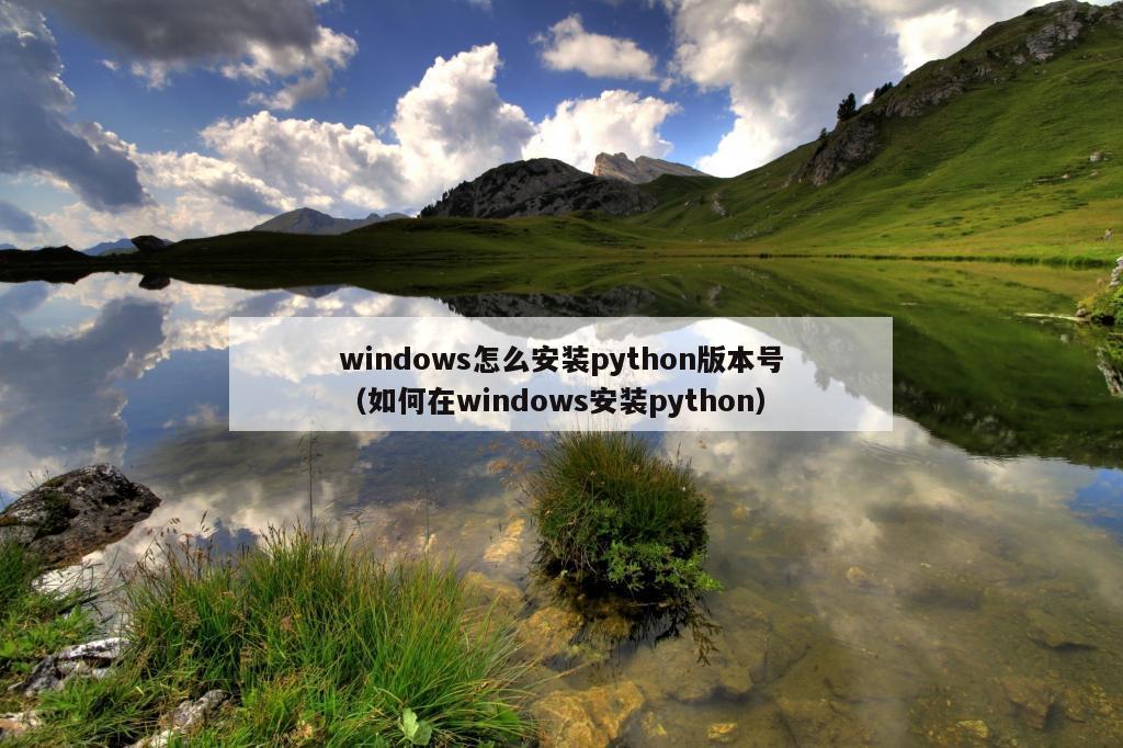 windows怎么安装python版本号（如何在windows安装python）