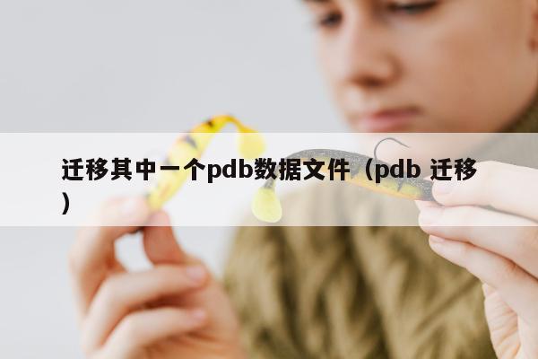 迁移其中一个pdb数据文件（pdb 迁移）