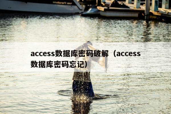 access数据库密码破解（access数据库密码忘记）