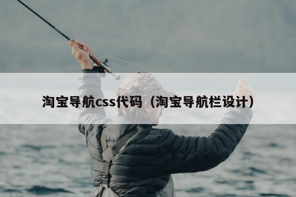 淘宝导航css代码（淘宝导航栏设计）