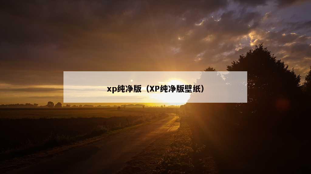 xp纯净版（XP纯净版壁纸）