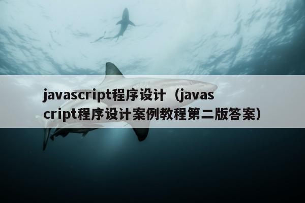 javascript程序设计（javascript程序设计案例教程第二版答案）