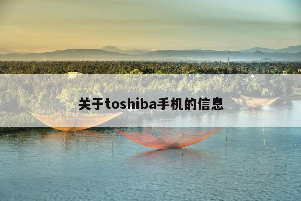 关于toshiba手机的信息