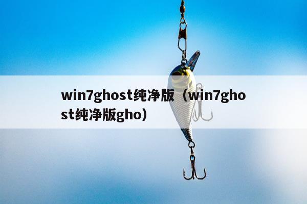 win7ghost纯净版（win7ghost纯净版gho）