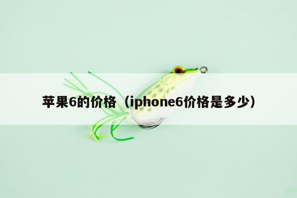 苹果6的价格（iphone6价格是多少）