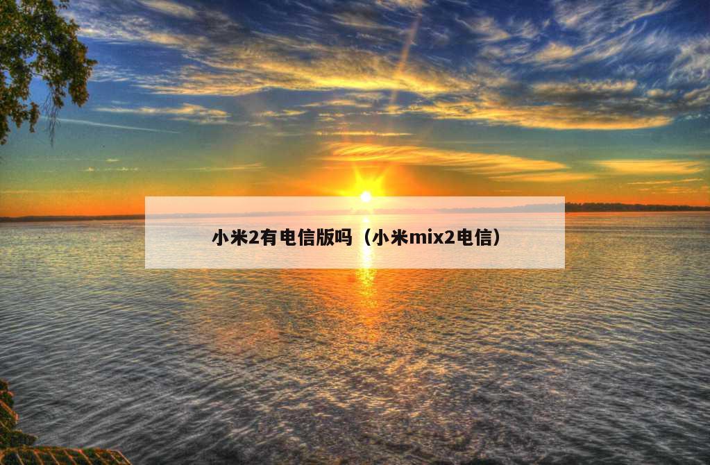 小米2有电信版吗（小米mix2电信）