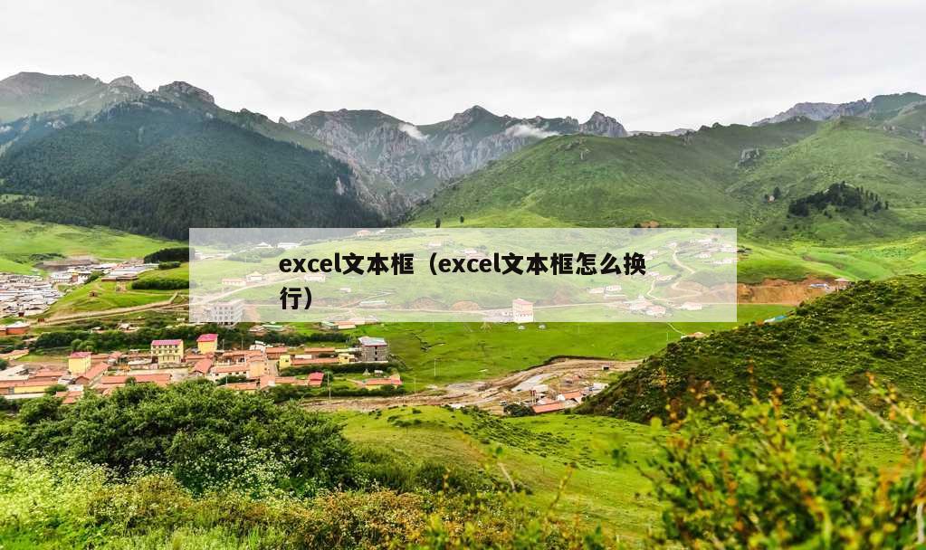 excel文本框（excel文本框怎么换行）