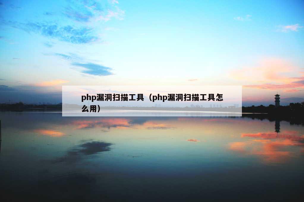 php漏洞扫描工具（php漏洞扫描工具怎么用）