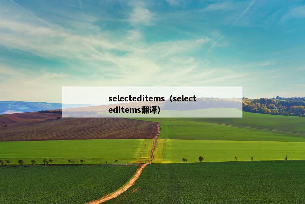 selecteditems（selecteditems翻译）