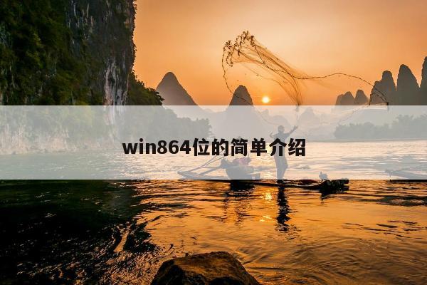 win864位的简单介绍