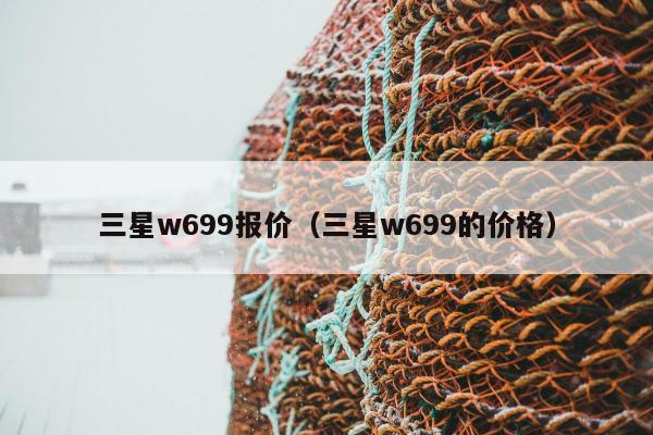 三星w699报价（三星w699的价格）