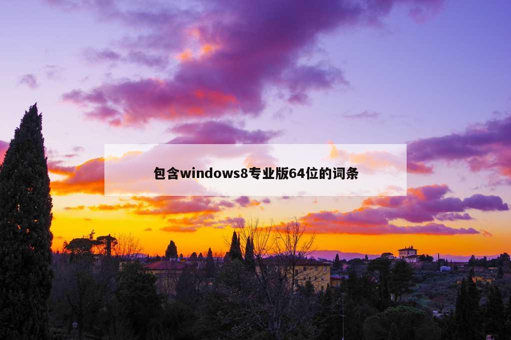 包含windows8专业版64位的词条