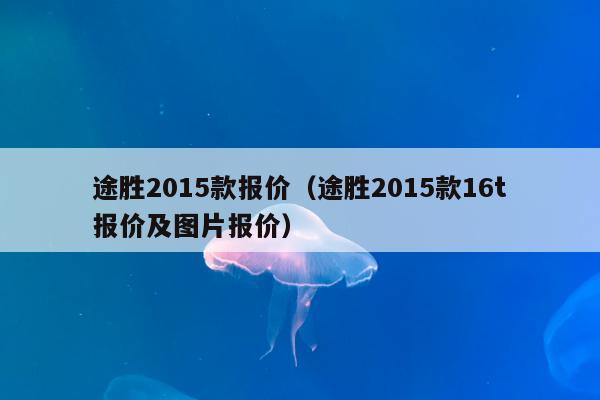 途胜2015款报价（途胜2015款16t报价及图片报价）