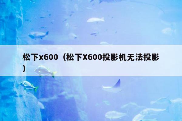 松下x600（松下X600投影机无法投影）