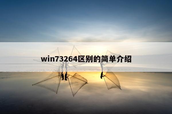 win73264区别的简单介绍