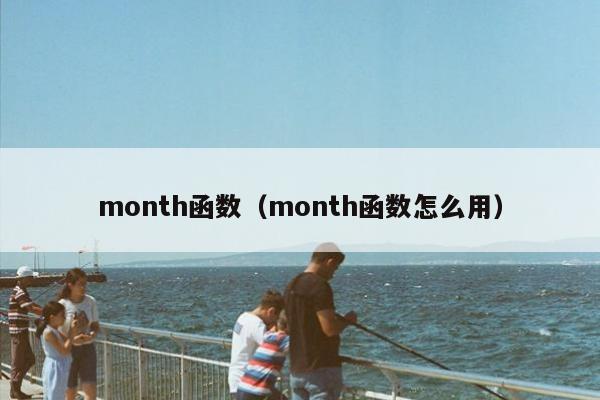 month函数（month函数怎么用）