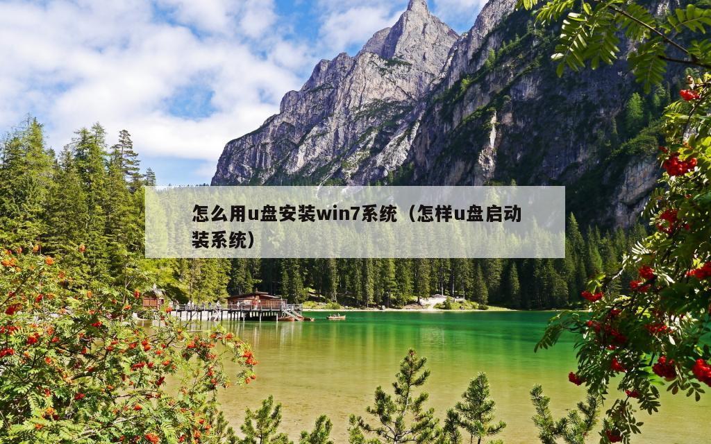 怎么用u盘安装win7系统（怎样u盘启动装系统）