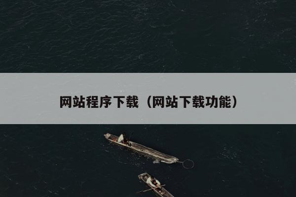 网站程序下载（网站下载功能）