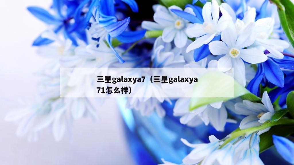 三星galaxya7（三星galaxya71怎么样）