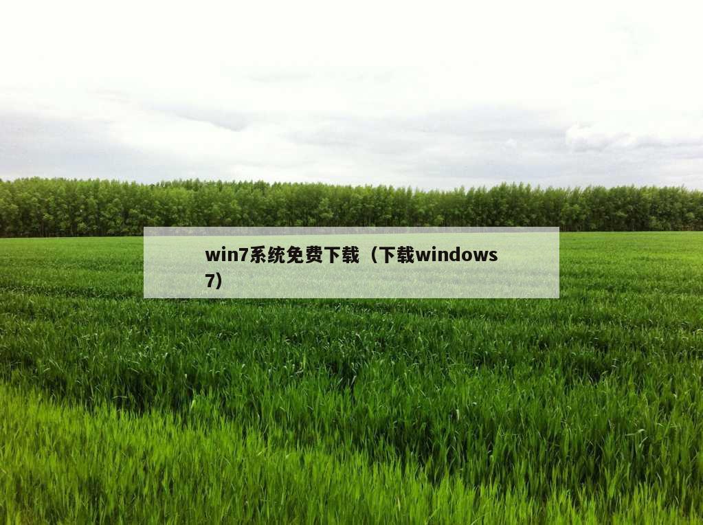 win7系统免费下载（下载windows7）