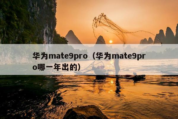 华为mate9pro（华为mate9pro哪一年出的）