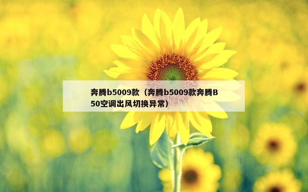 奔腾b5009款（奔腾b5009款奔腾B50空调出风切换异常）