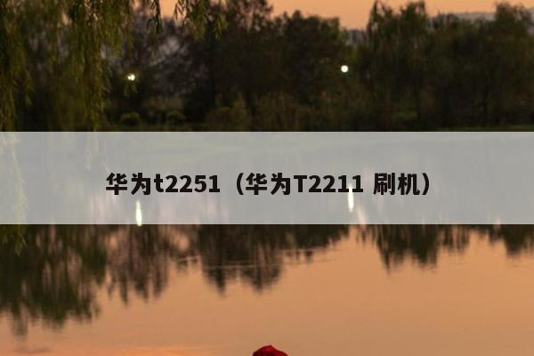 华为t2251（华为T2211 刷机）