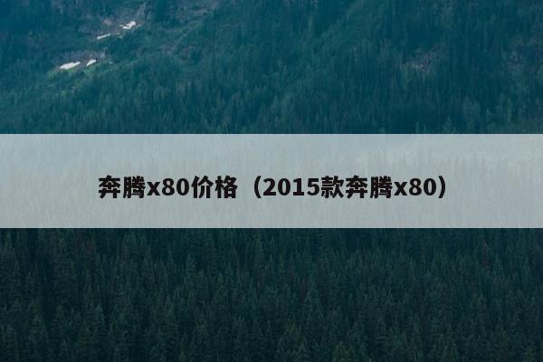 奔腾x80价格（2015款奔腾x80）