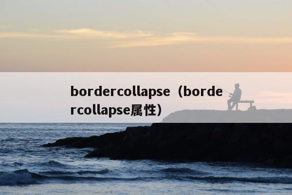 bordercollapse（bordercollapse属性）