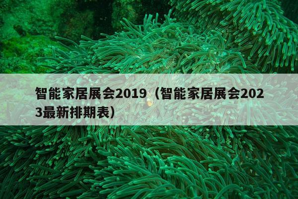 智能家居展会2019（智能家居展会2023最新排期表）