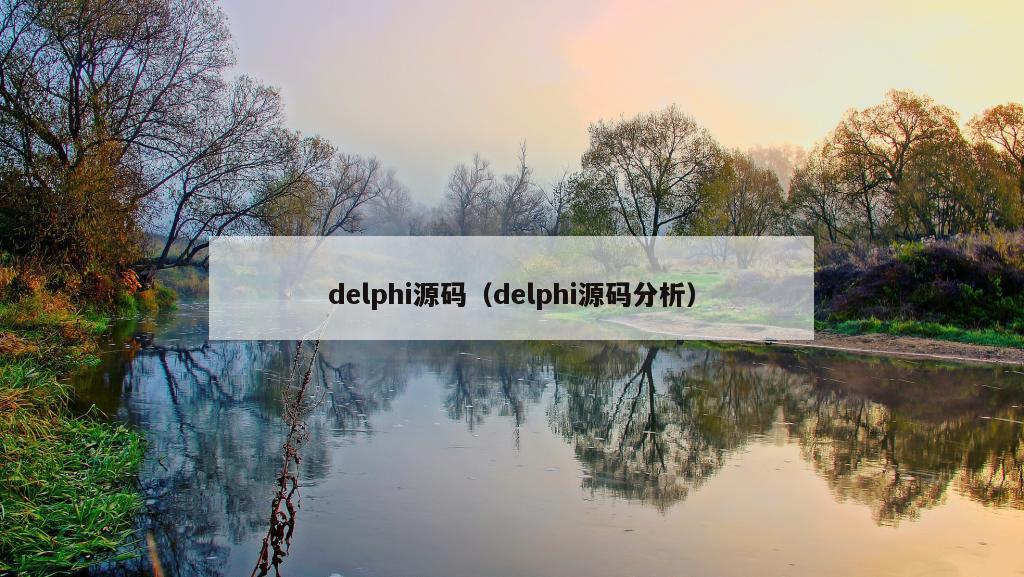 delphi源码（delphi源码分析）