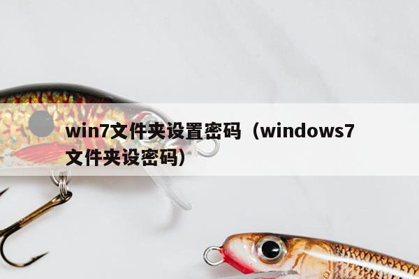 win7文件夹设置密码（windows7文件夹设密码）