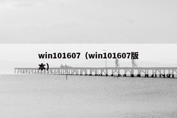 win101607（win101607版本）