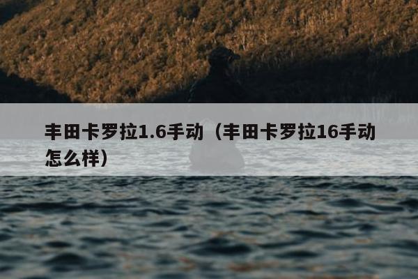 丰田卡罗拉1.6手动（丰田卡罗拉16手动怎么样）