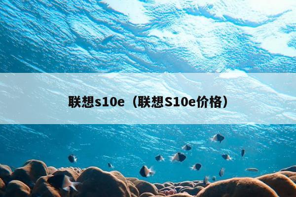 联想s10e（联想S10e价格）