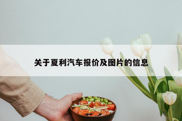 关于夏利汽车报价及图片的信息