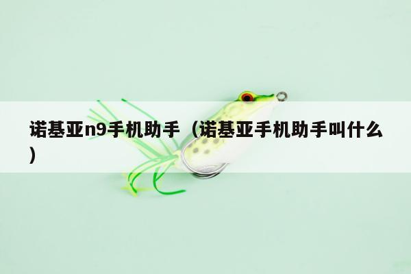 诺基亚n9手机助手（诺基亚手机助手叫什么）