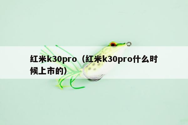 红米k30pro（红米k30pro什么时候上市的）