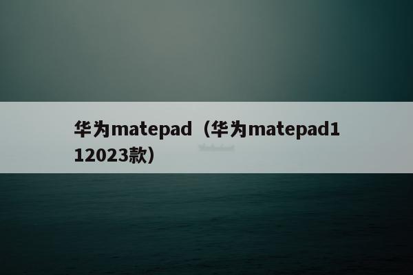 华为matepad（华为matepad112023款）