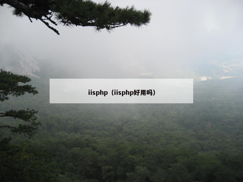 iisphp（iisphp好用吗）