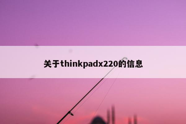 关于thinkpadx220的信息