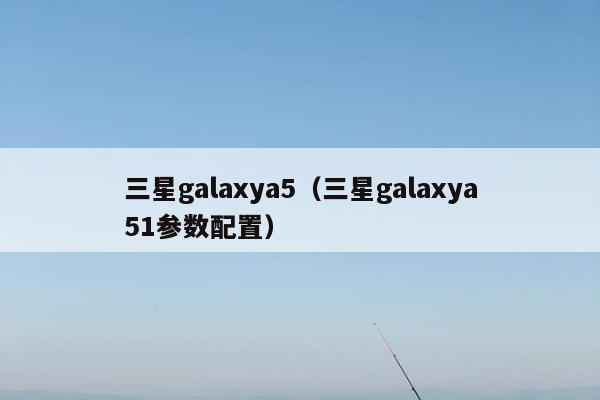 三星galaxya5（三星galaxya51参数配置）