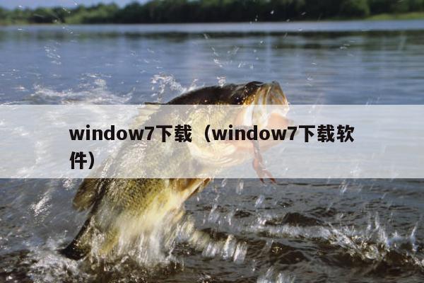 window7下载（window7下载软件）