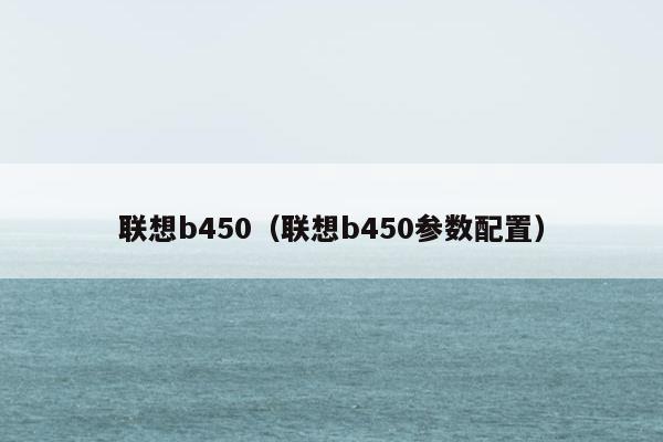 联想b450（联想b450参数配置）