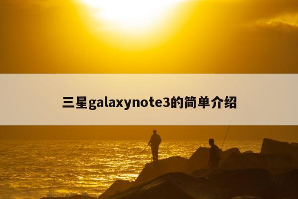 三星galaxynote3的简单介绍