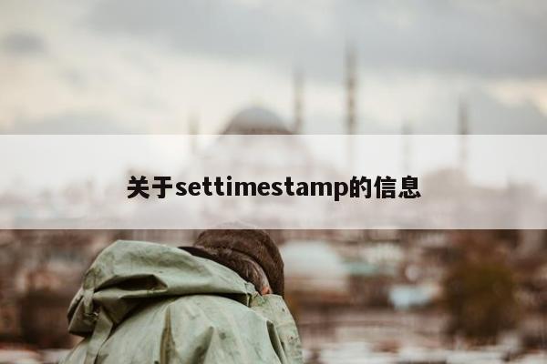 关于settimestamp的信息